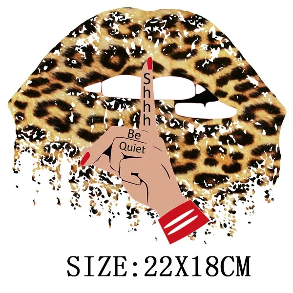 Beautiful Lip Thermal Stickers On T-shirt DIY Washable Patches On Clothes Sex Design  Iron On Transfers On Hoodies Bag Appliqued