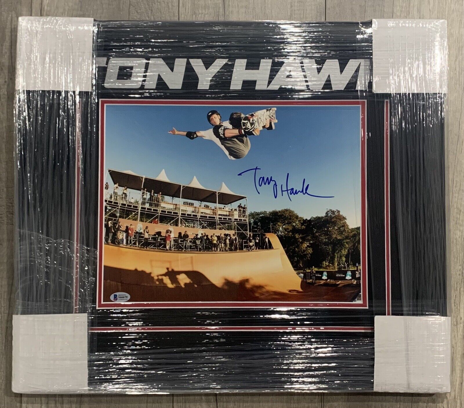 tony hawk signed autographed framed 8 x 10 Photo Poster painting beckett bas coa