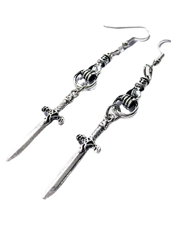Metal Ancient Sword Earrings