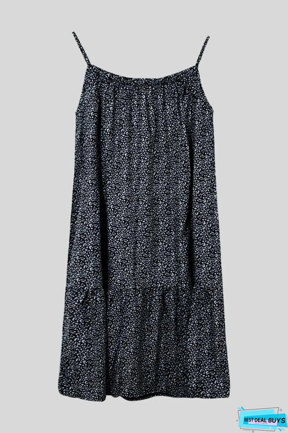 Full Size Printed Sleeveless Mini Cami Dress