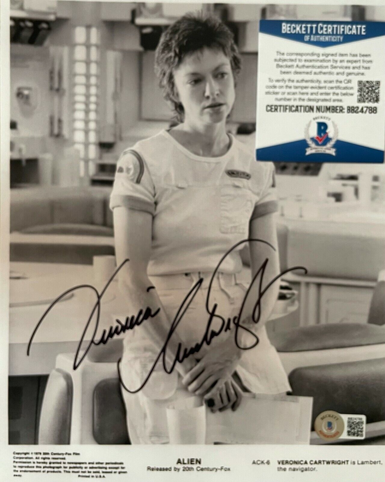 Veronica Cartwright Aliens 6 Autographed Photo Poster painting w/Beckett COA (788)