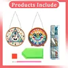 2Pcs DIY Diamond Painting Ornament with Clock Function Home Decor Art Craft