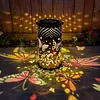 Colorful Butterfly Solar Lanterns Outdoor Waterproof Gift for Moms Women Mother Grandma Hanging Solar Lights for Yard Patio Porch Balcony Garden Decor