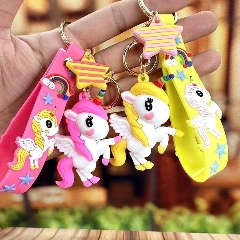 Cartoon Style  Pvc Silica Gel Unisex Bag Pendant Keychain