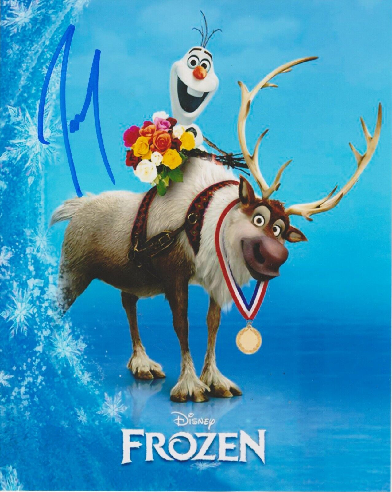 Josh Gad Frozen 8 Original Autographed 8X10 Photo Poster painting