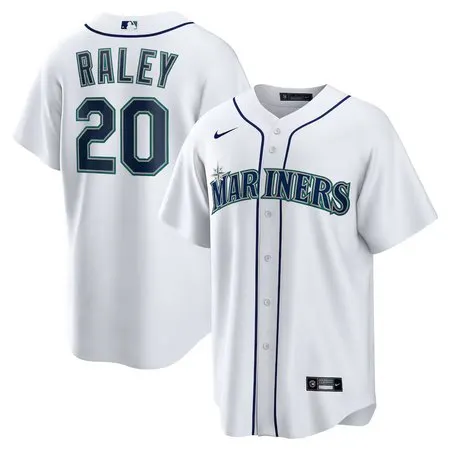 Men's Seattle Mariners #20 Luke Raley  White Home Replica Jersey