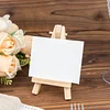 10 Pack | 5" Natural Mini DIY Tabletop Wooden Display Easel Stands, Rustic Place Card Table Number Holders