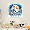 Blue Jay Moon Note-11CT Stamped Cross Stitch 45*45cm