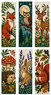 Woodland Animals (Folk)-14CT Stamped Cross Stitch Bookmark Single-Sided 30x50cm tapestrymarket