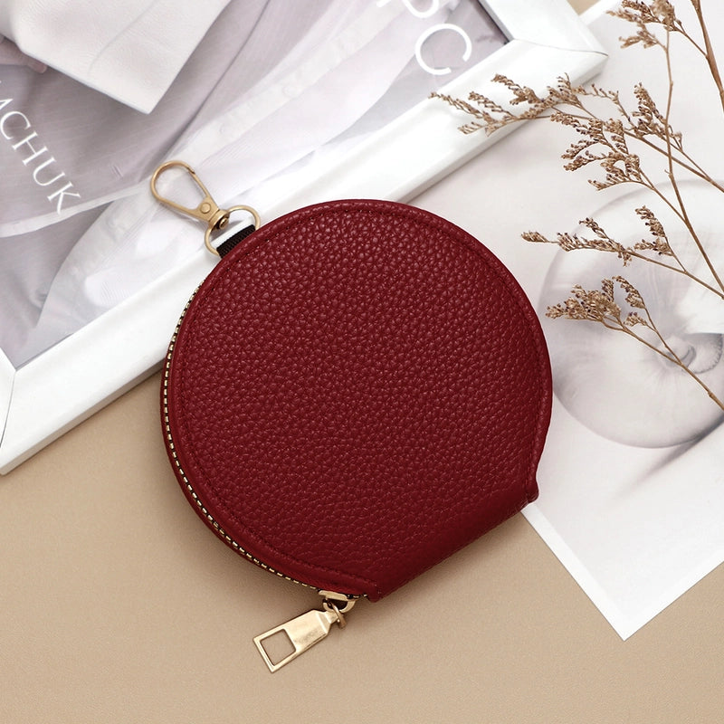 Women’s Solid Color Pu Leather Side Zipper Coin Purses
