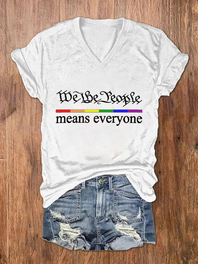 Women's We the People Means Everyone Print T-Shirt