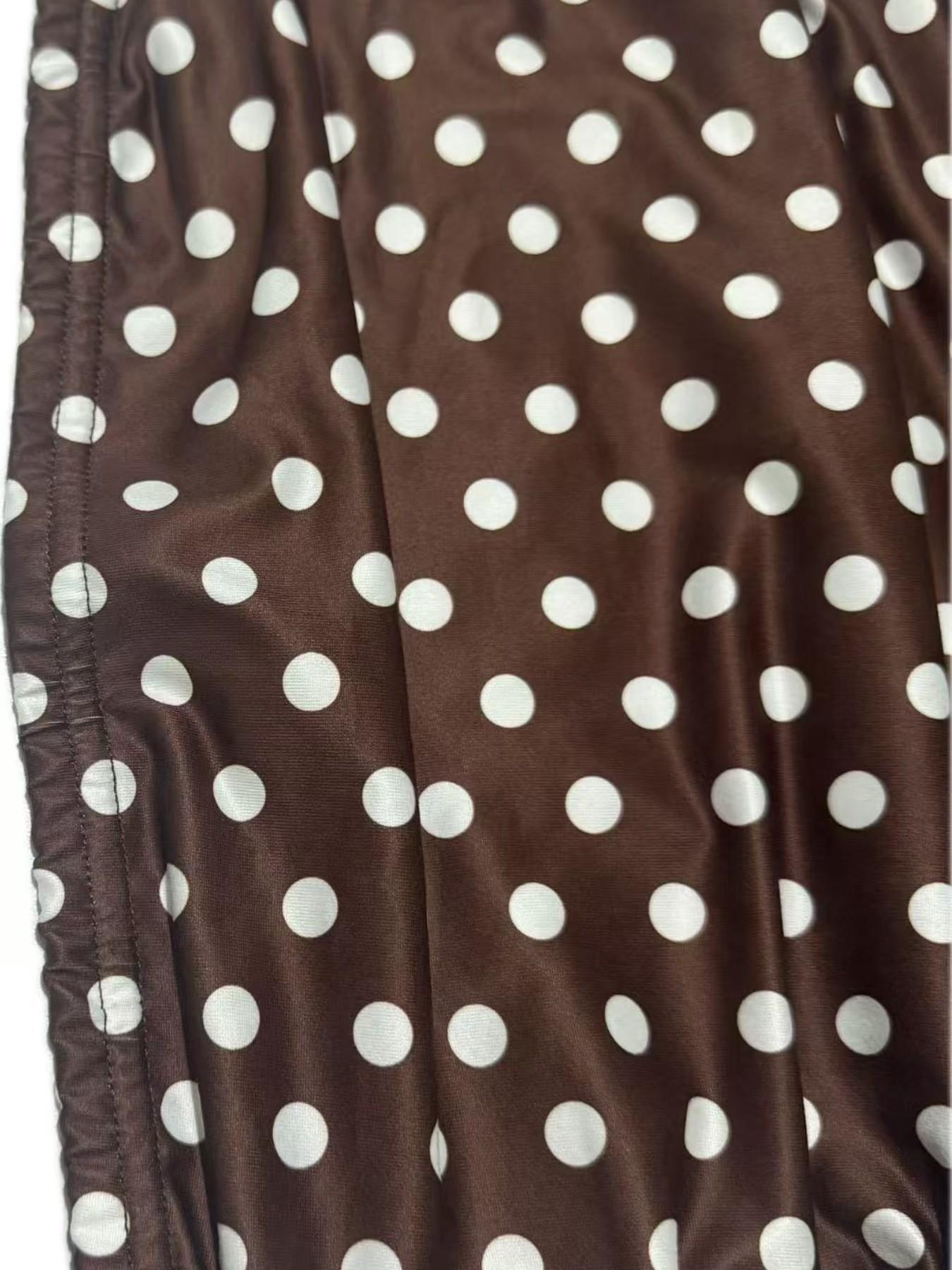 Women's Polka Dot Printed Ruched Waist Sleeveless Halter Dress, Elegant All Season Fashion, Perfect for Casual Wear, Stylish and Comfortable, Casual Fashion Chic, Casual Chic Outfit