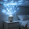 Dynamic Rotating LED Ocean Light Projector Dimmable Brightness & Flexible Stable Base Design Night Light Projector USB Powered & Versatile for Kids Bedroom Decoration