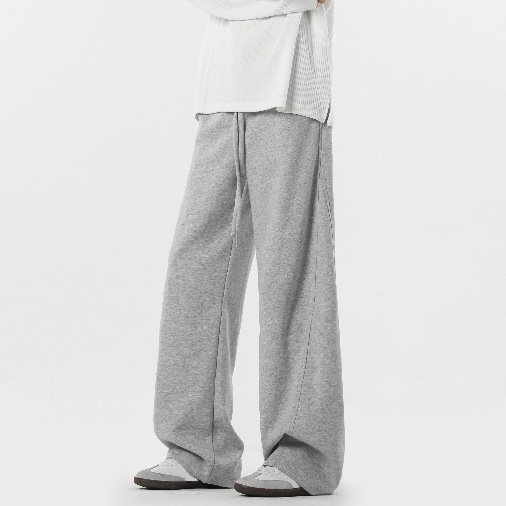 Sopula Retro High Street Scimitar Stitching Wide Leg Sports Pants