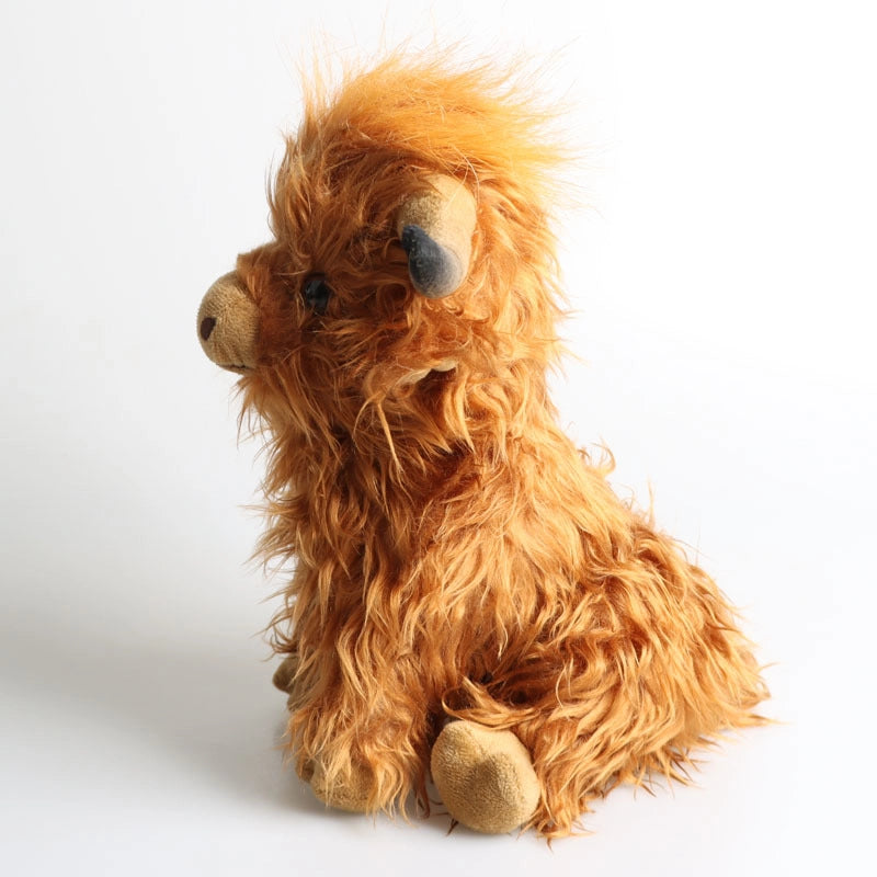 Spot Highland Cow Simulation Scottish Highland Cow Plush Doll Long Hair Cow Net Red Toy