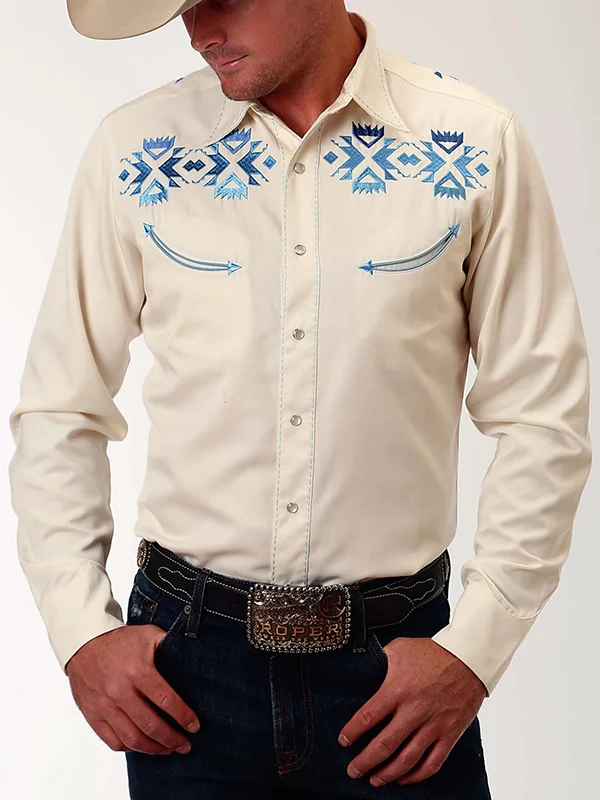 Old West Collection Oldwest Mens Long Sleeve Shirt