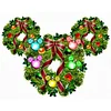 DIY Christmas Wreath Wall Hanging Cross stitch Kit - 11CT Stamped