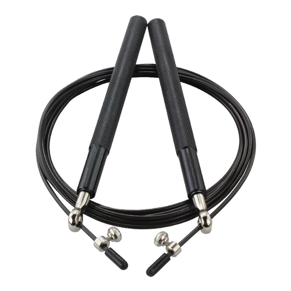

Adjustable Skip Rope Steel Wire Fitness Exercise Skipping Jump Rope, Black, 501 Original
