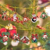 10Pcs Christmas Diamond Painting Photo Frame Hanging Pendant for Xmas Tree