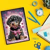 (US Local)Puppy Special Shaped A5 5D DIY Diamond Art Painting Notebook Kit for Friends