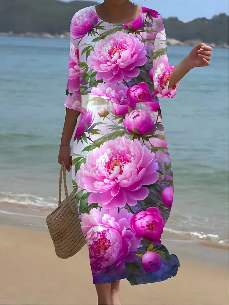 Women's Floral Resort Print Dress