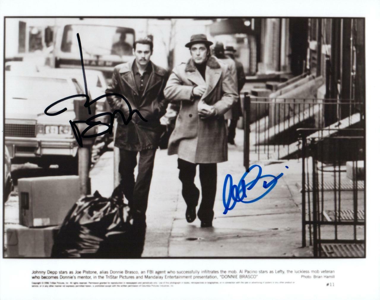 Johnny Depp Al Pacino Signed 8x10 Picture Autographed Photo Poster painting with COA