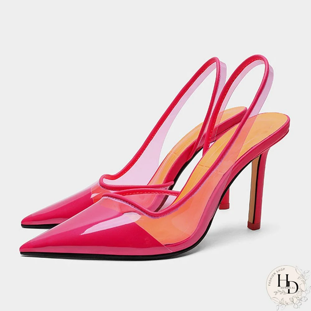 Summer Women Sandals High Heels Shoes Women Pumps Back Strap Ladies Shoes Heeled Slippers Stiletto Mules Elegant Party Sandals