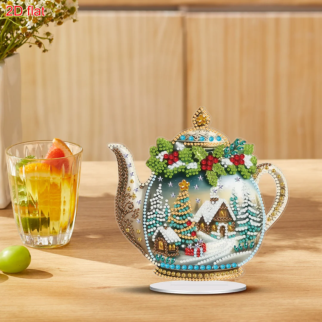 2D Flat DIY Cup Desktop Diamond Art Kits Bedroom for Home Office Desktop Decor