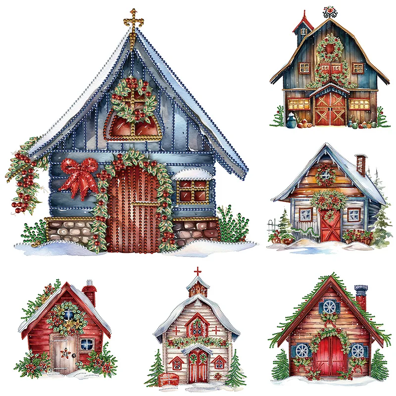 Christmas House - Partial Drill - Special Diamond Painting（40*30cm)-826860