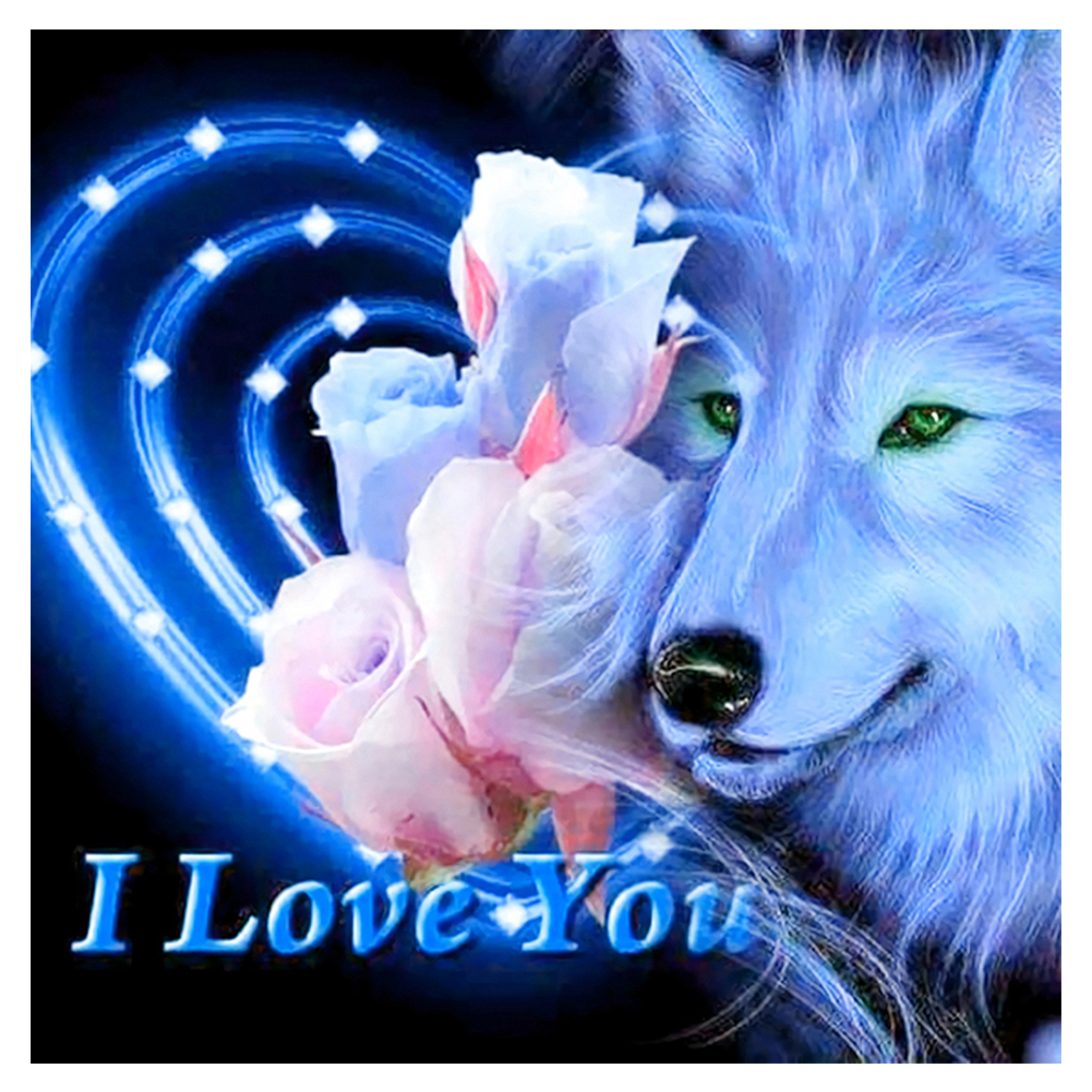 

Wolf Rose - 11CT Stamped Cross Stitch - 50*50CM, 501 Original