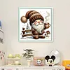 Winter Coffee Gnome-11CT Stamped Cross Stitch 40*40cm