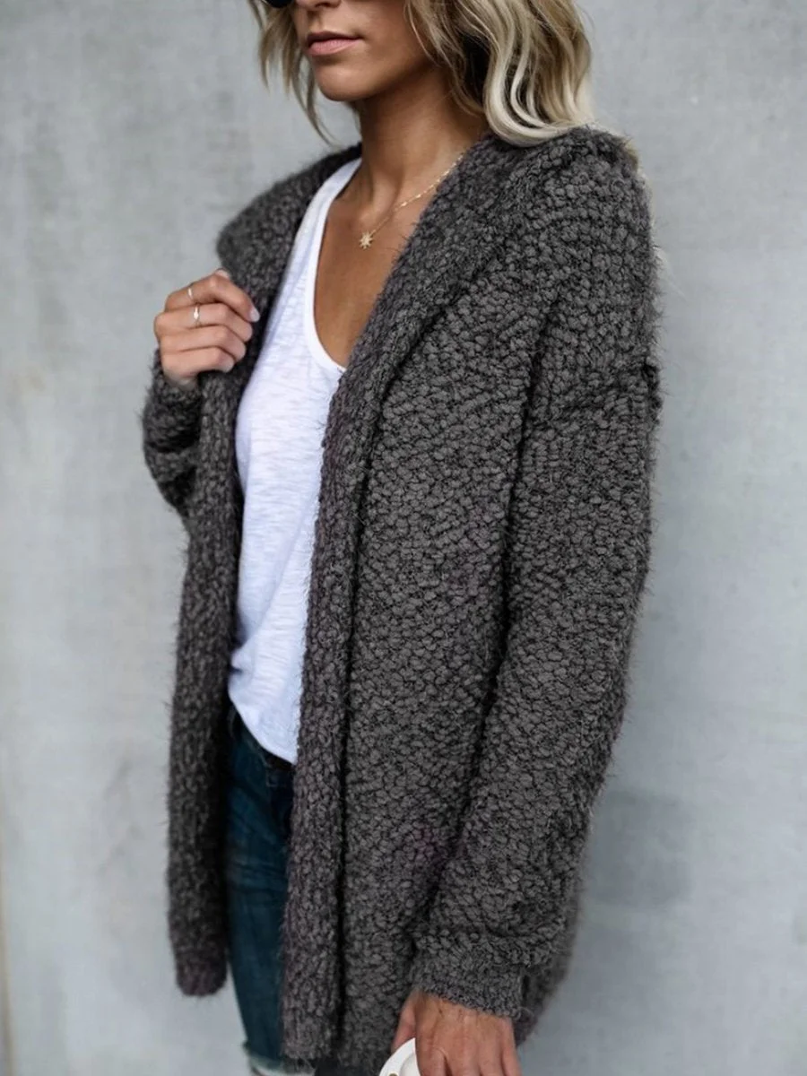 Long Sleeve Casual Cardigan Hooded Sweater