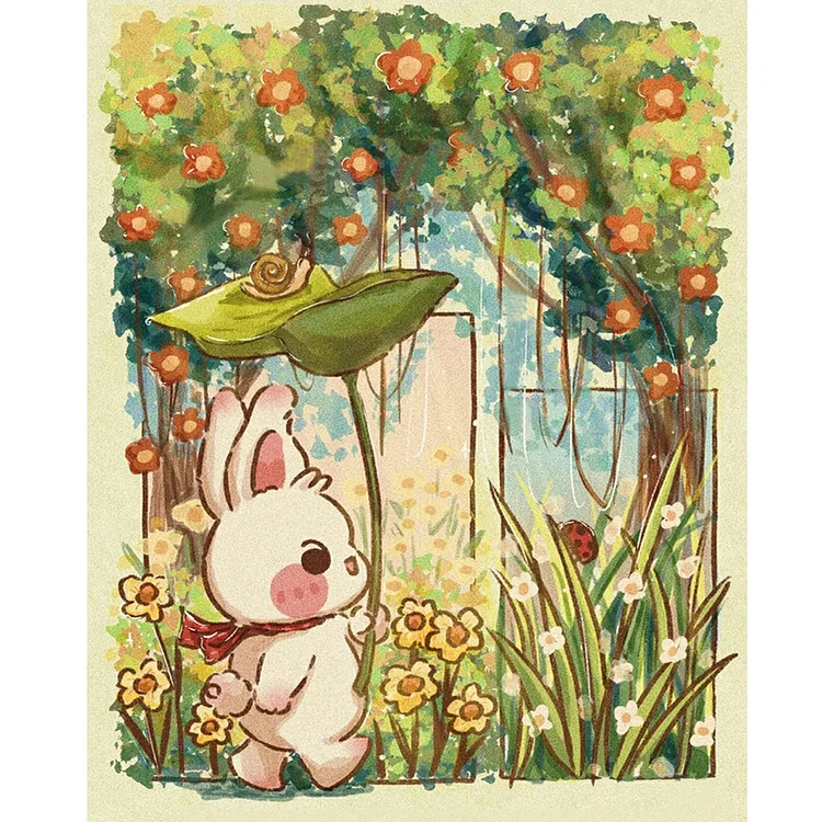 Rabbit Jungle Adventure 40*50CM (Canvas) Full Round Drill Diamond Painting gbfke