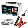 12V 24V Car Battery Charger LED Display Battery Maintainer Desulfator with Cable Clamps Overcharge Protection for Vehicle Motorcycle Boat Lead-acid Batteries