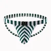 Men's Striped Bikini Thong