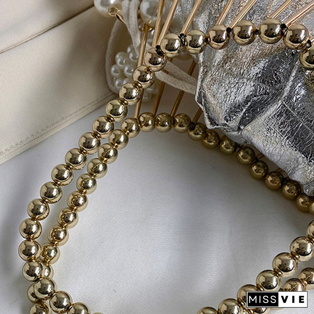 Casual Patchwork Pearl Bags