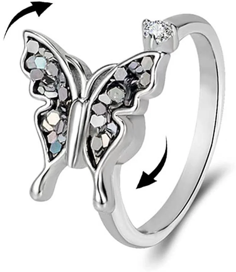 Butterfly Rotation Anxiety Ring