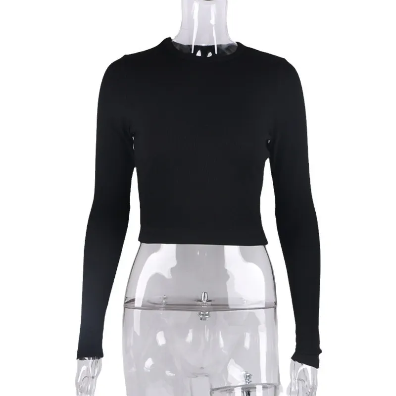 Churchf Churchf New Bai Fumei Sexy Tight Round Neck Jacket Show Thin Long-Sleeved T-Shirt Bottom Shirt