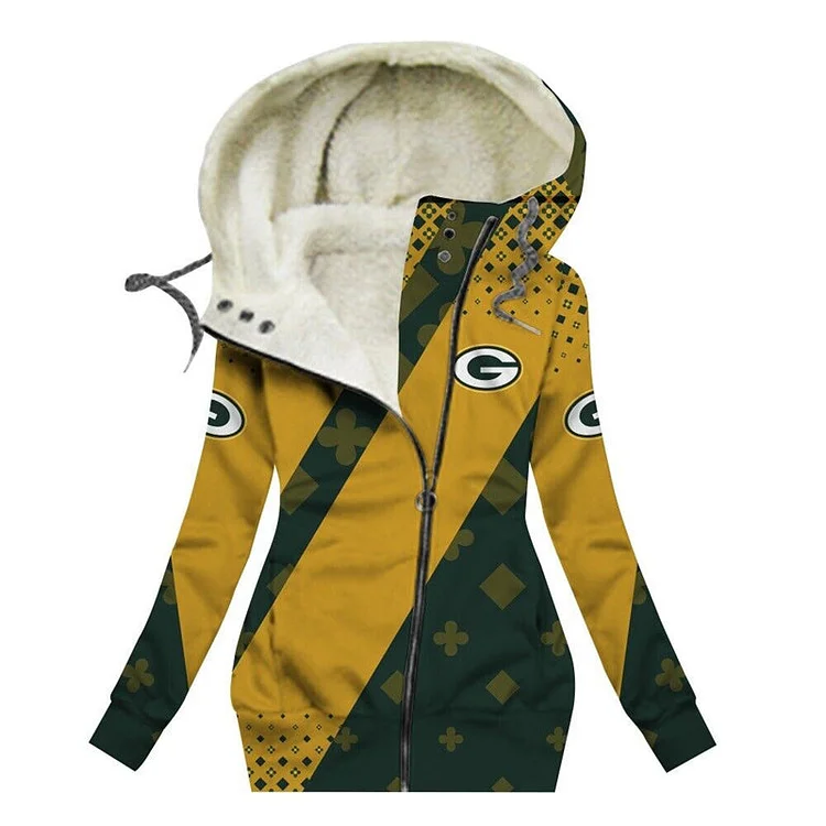 Green Bay Packers
Women's Zip-Up Tunic Fleece Hoodie