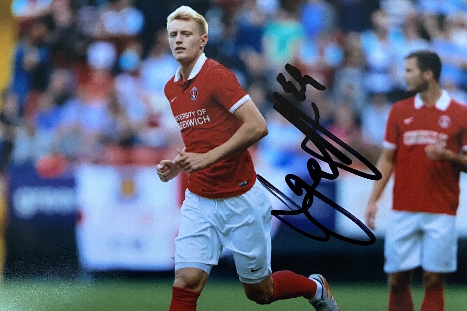 Joe Pigott Genuine Hand Signed 6X4 Charlton Athletic Photo Poster painting