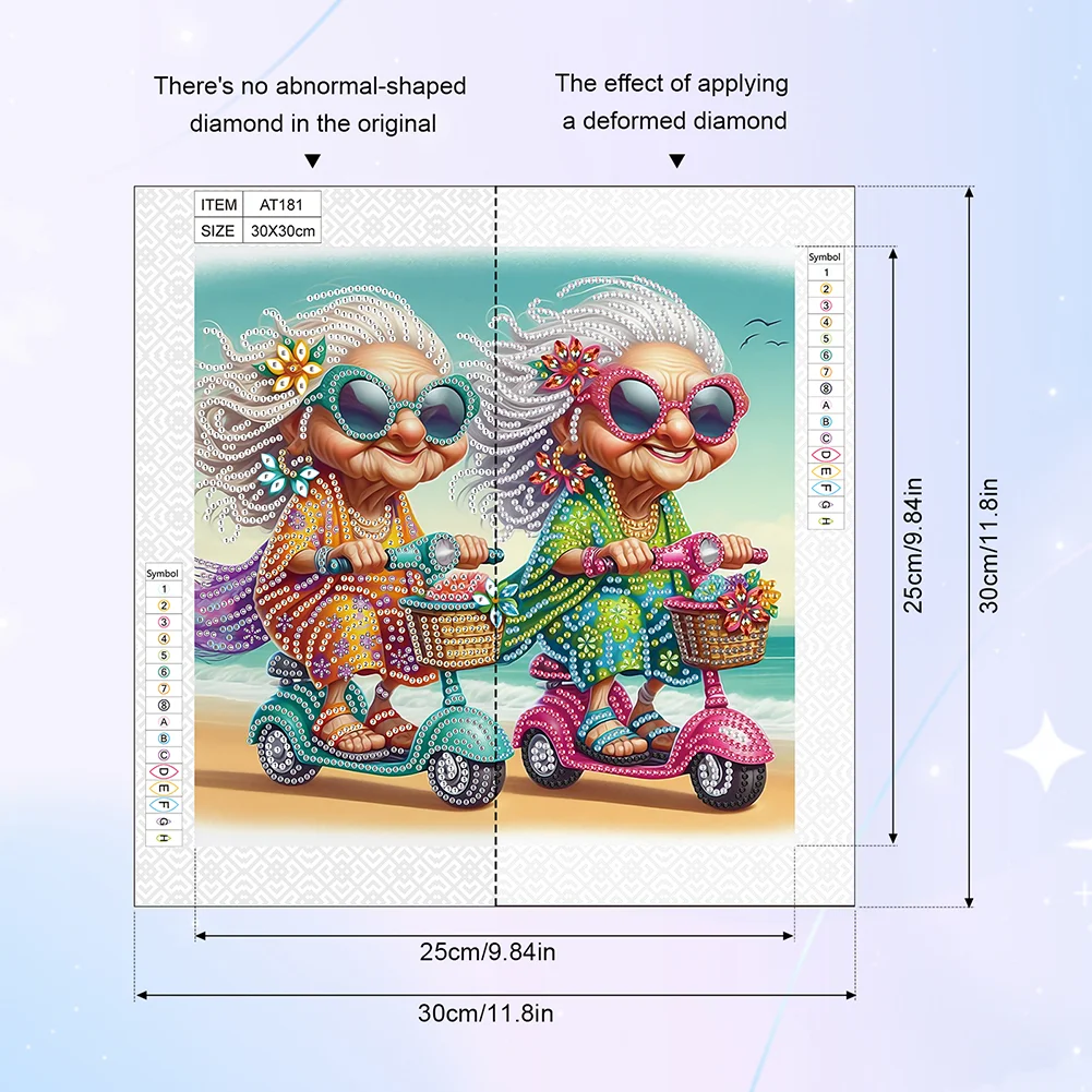 Diamond Painting - Partial Special Shaped Drill - Grandma(Canvas|30*30cm)