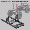 AMK 6x6 RC Crawler Body Metal Chassis Frame Kit with Shock Towers and Bumper Mount for 1/10 RC Crawler Ax-ial SCX10 90046 90047 Upgrade Part