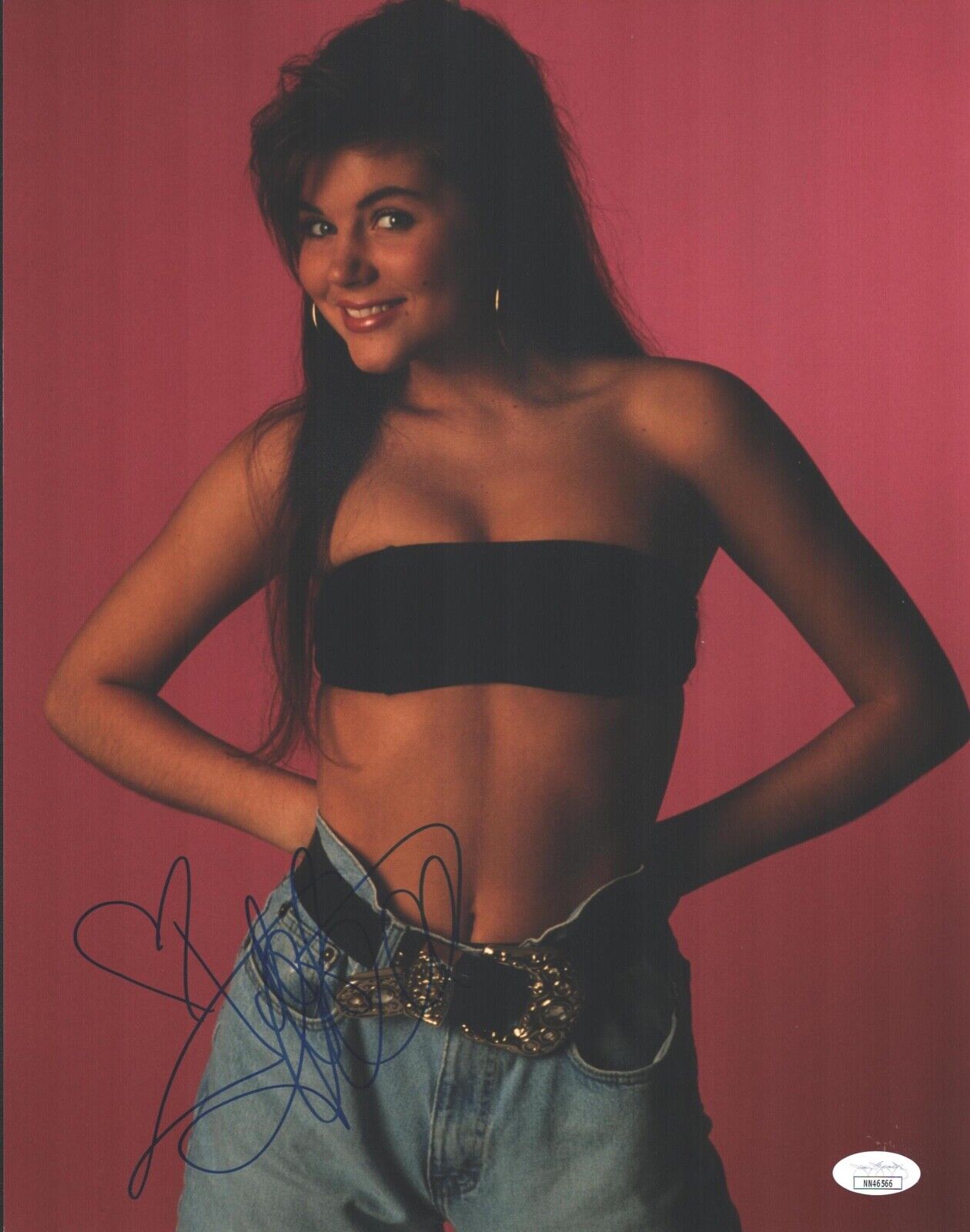 TIFFANI AMBER THEISSEN Signed 11x14 SAVED BY THE BELL Photo Poster painting Autograph JSA COA