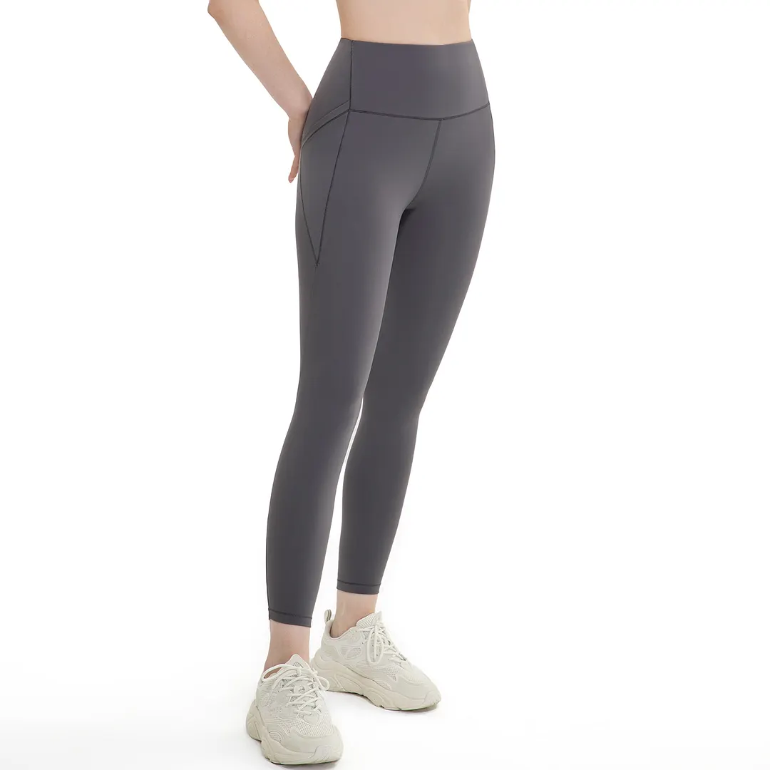 Buy different colors and types of women's high waist eco friendly butt lifting tummy control yoga pants with slant pockets not see through on Hergymclothing