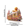 Diamond Painting Acrylic Christmas Gingerbread Man Train Diamond Painting Desktop Ornaments