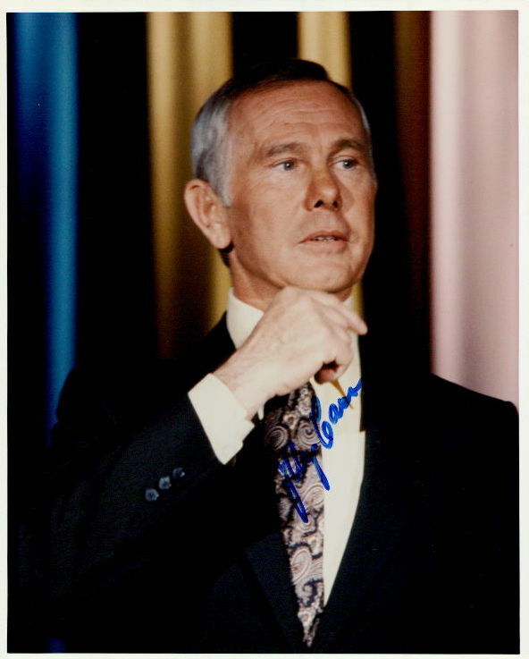 Johnny Carson signed 8x10 Photo Poster painting