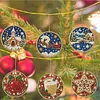 Peinture en diamant perle DIY de No&euml;l 6 pi&egrave;ces d&rsquo;ornements en bois 3,07x3,07 pouces