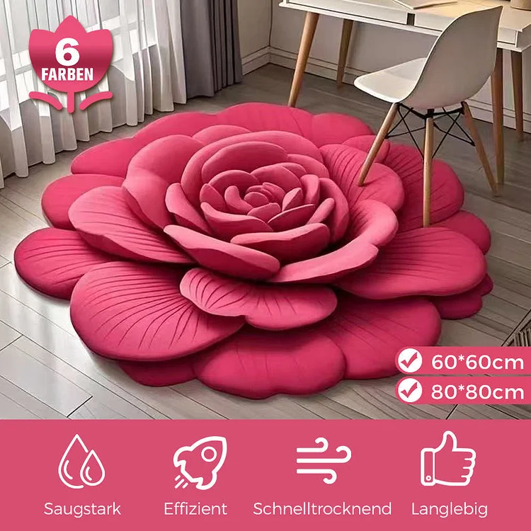 🔥Befristetes Angebot 🔥Bodenmatte aus Plüsch & Diatomeenerde in Blumenform