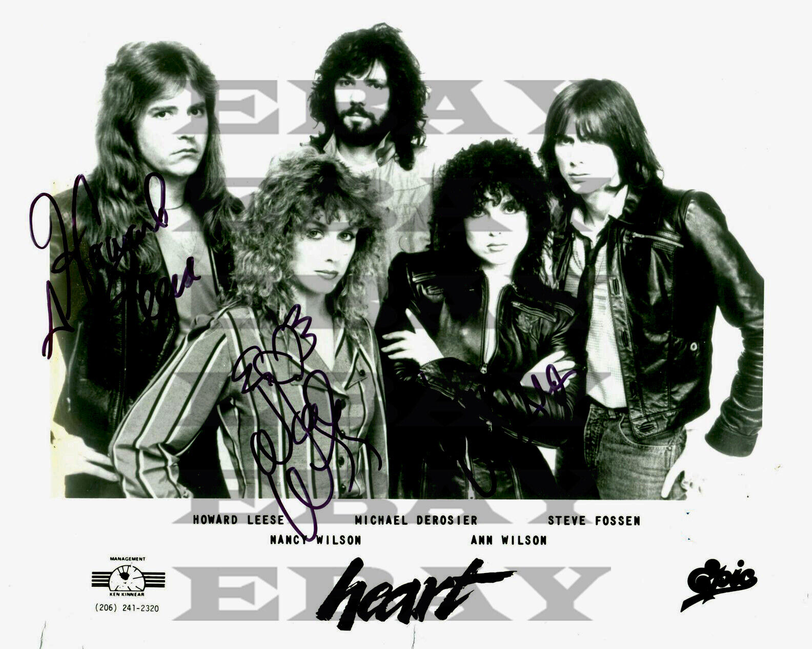 Heart band Ann & Nancy Wilson signed 8x10 Photo Poster painting Reprint