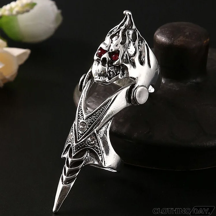 Men Retro Diablo Skull Ring